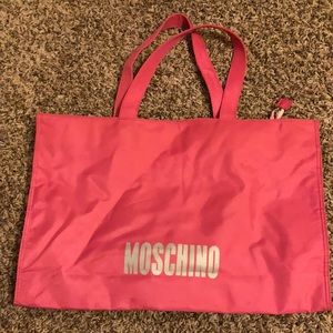 🔥 Moschino pink canvas tote 🔥